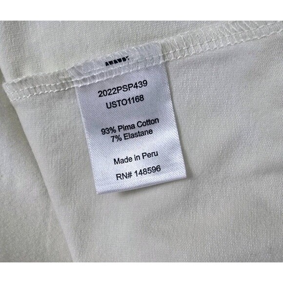 Universal Standard Vapourous Gray Pima Cotton Tee 4XS | Elastic Back (00-0) - Picture 5 of 11